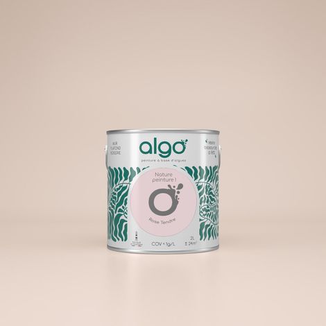 Peinture écologique Algo - Rose tendre - 0.5L / Mat (1/3)