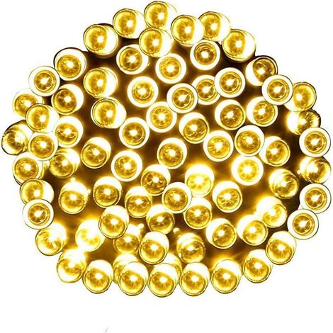 Guirlande lumineuse LED, alimentée par secteur, pour l'intérieur et l'extérieur, idéale pour le jardin, les mariages, Noël, les fêtes, blanc chaud. (1/5)