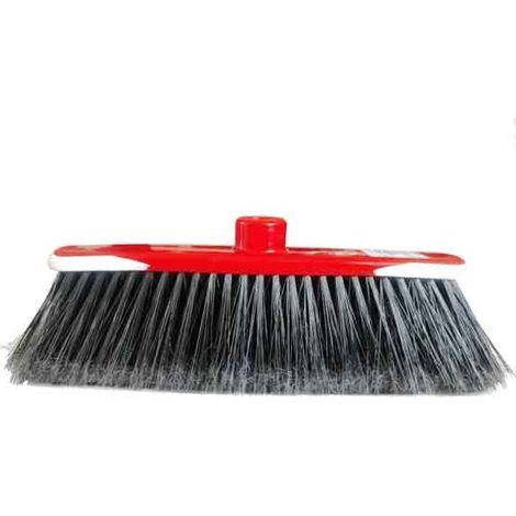 SCOPA CASALINGA ROSSO/NERA CON PARACOLPI