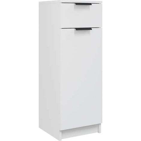 Maison Exclusive - Armario de baño madera contrachapada blanco 32