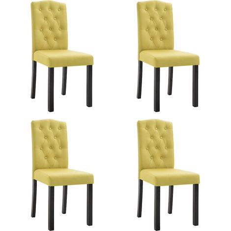 Dining Chairs 4 pcs Green Fabric vidaXL (1/5)