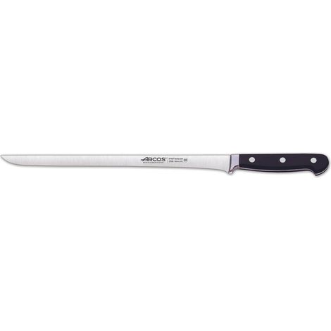 Cuchillo Jamonero Arcos Clásica 256800 de Acero Nitrum, con Mango de Polioximetileno y hoja de 30 cm en estuche