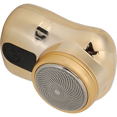 Tondeuse à barbe sans fil rechargeable étanche, lame courbe en titane doré champagne, kit de rasage homme précision (1/5)