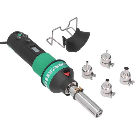 Pistolet à air chaud portable avec affichage numérique, moteur sans balais et kit d'outils de chauffage pour soudure (prise UE 220 V). (1/5)