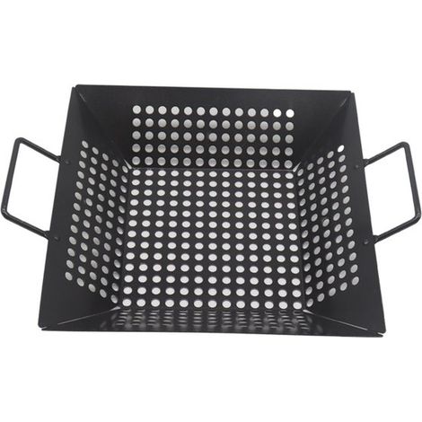 Juego de utensilios para barbacoa: escurridor de barbacoa antiadherente de acero inoxidable, resistente al calor, plancha de gran capacidad. (1/2)