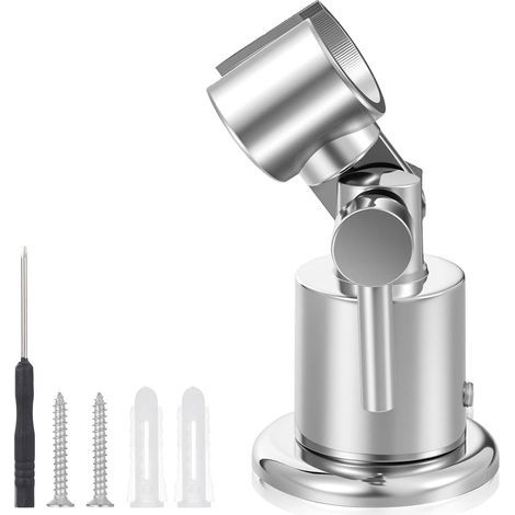 Metal Shower Head Holder – 180° Adjustable with Universal Screw for Wall and Handheld Shower Heads (1/5)