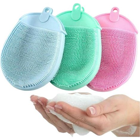 Peelhandschuh-Set – Badehandschuh, Waschhandschuh – Hautpflege, Reinigung – Schnelltrocknend – 2-teilig – Grün (1/5)