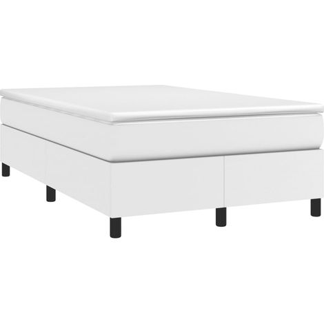 Maison Exclusive - Cama box spring con colchón cuero sintético bl (1/5)