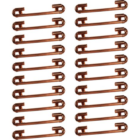 Lot de 20 Poignées designs et mobiles en Cuivre - Entraxe 160 mm - Ø12 - Arcanaute (1/3)
