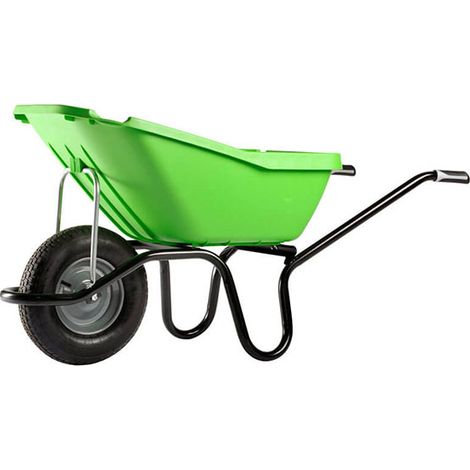 Haemmerlin – Brouette de jardin 110L – Charge utile 160 kg – Caisse polypro résistante aux chocs – Roue gonflée Ø 400 mm