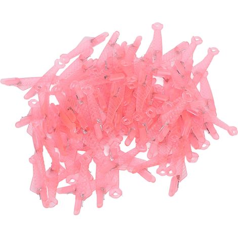 100 Stück Fischförmiger Nadeleinfädler aus Kunststoff, tragbar, für Nähmaschinen, rosa (1/5)
