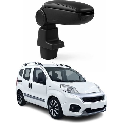 OMAC Accoudoir pour Fiat Fiorino 2007-2021 - Snap-On - ABS + Simili Cuir - Aucune Perçage ou Installation - Installation Facile Noir (1/5)