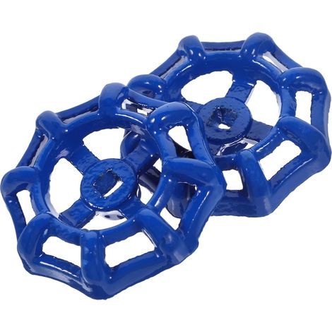 Poignée de Vanne en Métal Moulé 6x6 Bleu Foncé (1/5)