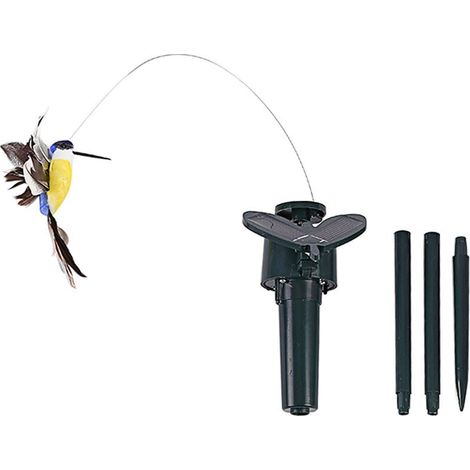 YMYNY Solar-Deko-Schmetterling, Kolibri, Gartenarbeit, Gartenvogel, Feder, elektrisch, Kolibri, zufällige Farbe, ohne Batterien (1/3)