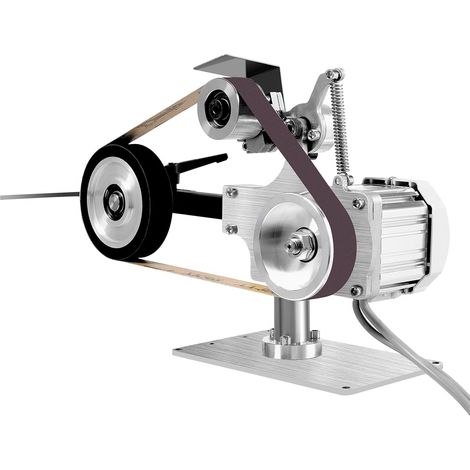 HAUTOUR Ponceuse à bande avec moteur brushless, ponceuse de table, 220 V Ponceuse à bande Ponceuse à disque Polisseuse + moteur sans balais Ponceuse signalisation, Pour le travail du bois, du métal
