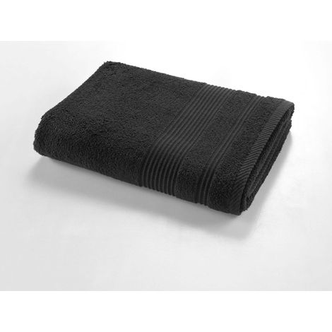 Serviette ou drap de douche 70 x 130 cm Tendresse noir