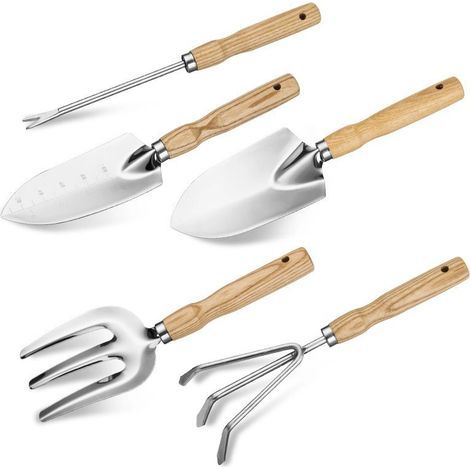 bêche de jardin, 5 outils de plantation intercalaire, combinaison charnue, outils de jardin d'extérieur en acier inoxydable, pelle