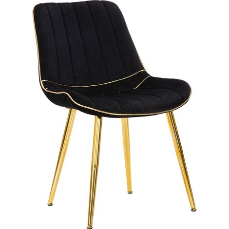 Polstersessel Ribe, 2er-Set Sessel, Metallgestell, Stoffbezug, 51x59x79h cm Schwarz