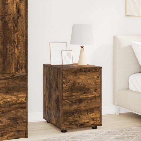 vidaXL Armoire de rangement Chêne fumé 40 x 48 x 57 cm