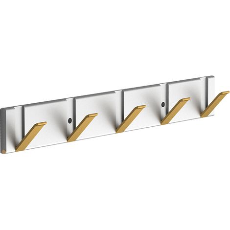 Cintre Pliable Murale - Aluminium Spatial - 30,5 x 4,5 x 0,5 cm - Pour Manteaux Chapeaux Écharpes Clés - 1 Pièce (1/5)