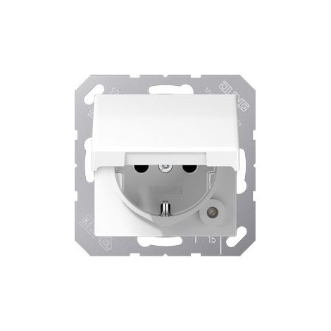 Enchufe Schuko Jung AS1520KLWW blanco alpino IP44 16 A