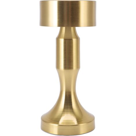 Lampe de table LED rechargeable, finition or, haute luminosité, galvanisation, résistance aux chocs, veilleuse B742 (1/5)