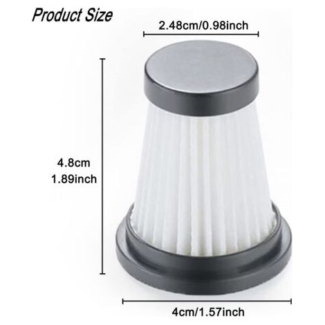 Lot de 4 filtres HEPA de rechange pour aspirateurs sans fil Moosoo K12, K12 Pro, K13 et Genius Invictus One 1.0 X7 / 2.0 (1/3)