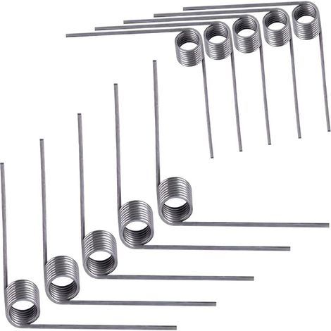 Roleader – Lot de 10 ressorts de torsion 0,5mm – Acier inoxydable 304 – Angle 90° – Pour équipements mécaniques et industriels