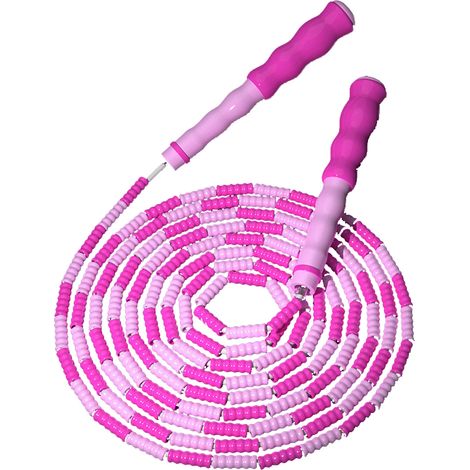 Corde à Sauter Perles - 2,8 M Longueur Réglable - Pour Adulte et Enfant - Usage Intérieur Extérieur - 1 Pièce (1/5)
