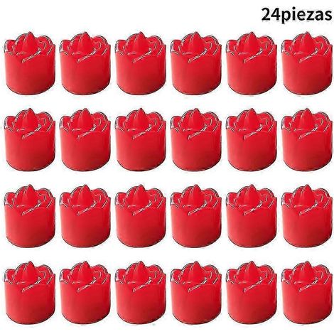 Ces 24 bougies LED sans flamme créent une ambiance romantique et festive, parfaite pour la décoration de la maison et du bureau. (1/5)