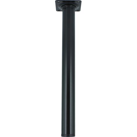 PIEDE PER TAVOLO ACCIAIO D. 30 X H 800 MM NERO- 4,0 pz