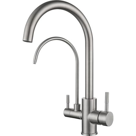 Küchenarmatur mit Filter und Trinkwasserhahn, 3-Wege-Küchenarmatur (1/4)
