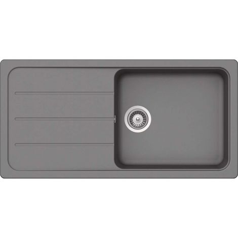 Schock Einbauspüle Cristalite Formhaus D-100 L A Croma GCR Exzenterbedienung (1/2)