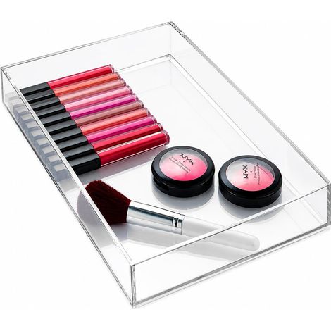 range couvert, extra-grand casier rangement plastique, rangement tiroir pour couverts et divers ustensiles, transparent (1/5)