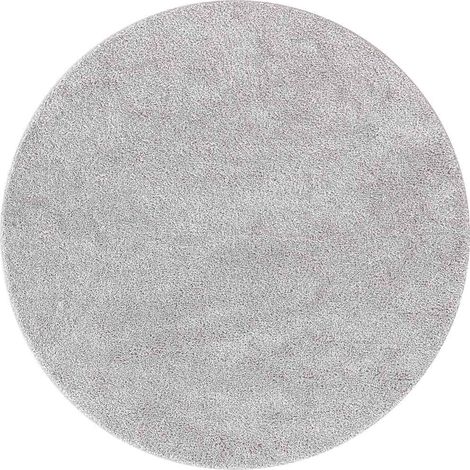 Tapis Shaggy Anti-dérapant Gris 120 x 120 cm PP (1/5)