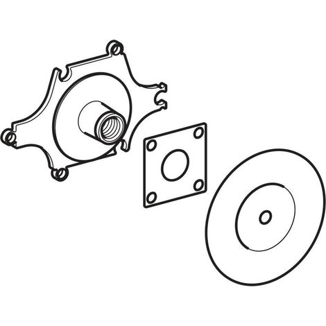 Geberit Mapress Inox Set de raccordement droit, avec filetage mâle MF 1/2", pré-monté, construction sèche, 602.295.00.1