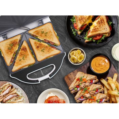 Machine à sandwichs Aigostar 800W, appareil de cuisson portable compact, idéal pour la maison et la résidence étudiante, petit déjeuner rapide et pratique (1/3)