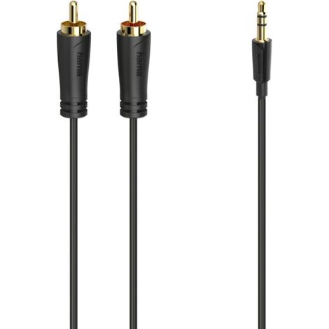 Hama Audio-Kabel 3,5 mm Klinke auf 2 Cinch, Stereo, 1,5 m