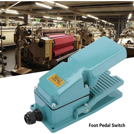 Interrupteur à pédale momentané antidérapant en aluminium 250V 15A pour commande électrique (1/5)