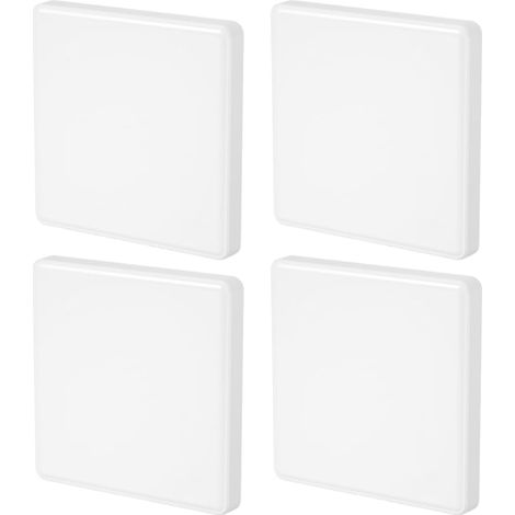 2 Pièces Plaques Murales Vierges, Aveugle Prise Électrique et Boîte Encastrée, Couvercle Carré, Cache Interrupteur Mural (8,6 x 8,6 cm) (Blanc), Design Double Face, Décoration Intérieure (1/5)