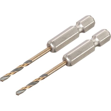 DEWALT BLACK&GOLD 2.5mm Hex HSS-G Drill Bits - 2 Pack