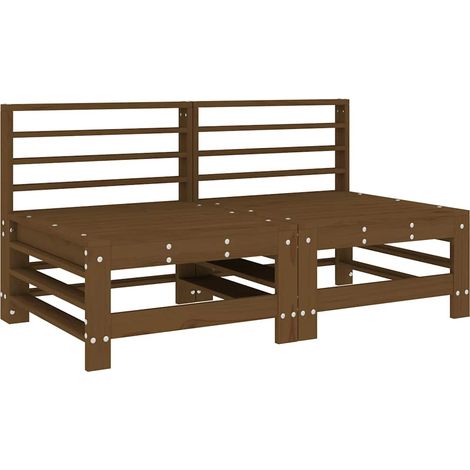 Maison Exclusive - Divani Centrali da Giardino 2pz Ambra in Legno Massello di Pino