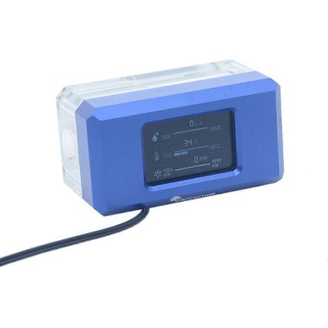 Freezemod LSJ-ZNR Digitaler PC-Wasserkühlungssystem-Monitor Temperaturmesser VA LCD Durchflussthermometer für Flüssigkeitskühler BL(BL ) (1/5)