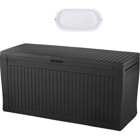 Keter Comfy coffre de jardin 270 L + éclairage extérieur LED inclus (255167-WO744) (1/5)