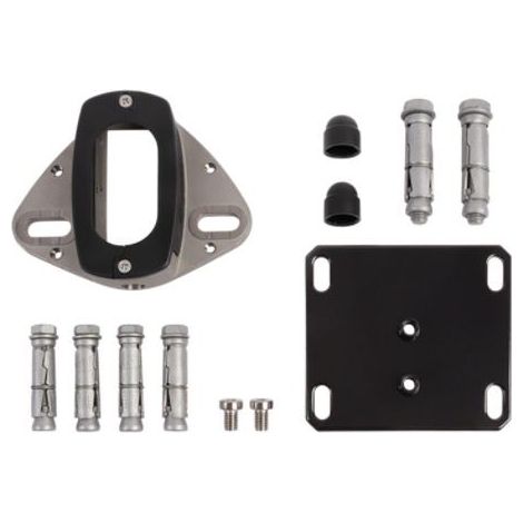 Kit de fixation au sol pour ferme-porte intégré INTERIO, toutes fixations incluses / Noir - LOCINOX - (1/2)