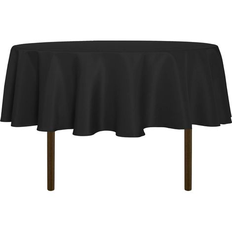 Nappe ronde - 152 cm - Imperméable et lavable en polyester - Tissu décoratif (1/5)