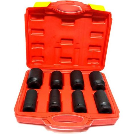 SET DI CHIAVI BUSSOLA AD IMPATTO DA 1" - 8 PEZZI 22 -41 mm LUNGHEZZA 80 mm (1/3)