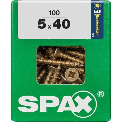 Spax Universalschrauben 5.0 x 40 mm PZ 2 - 100 Stk. Holzschrauben