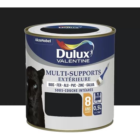 Peinture Dulux Valentine multi-supports extérieure Noir 0,5 L (1/3)