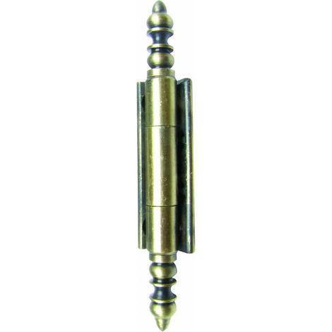 Charnière à vase broche acier / corps acier - QDCR - Vieux laiton - 50 mm